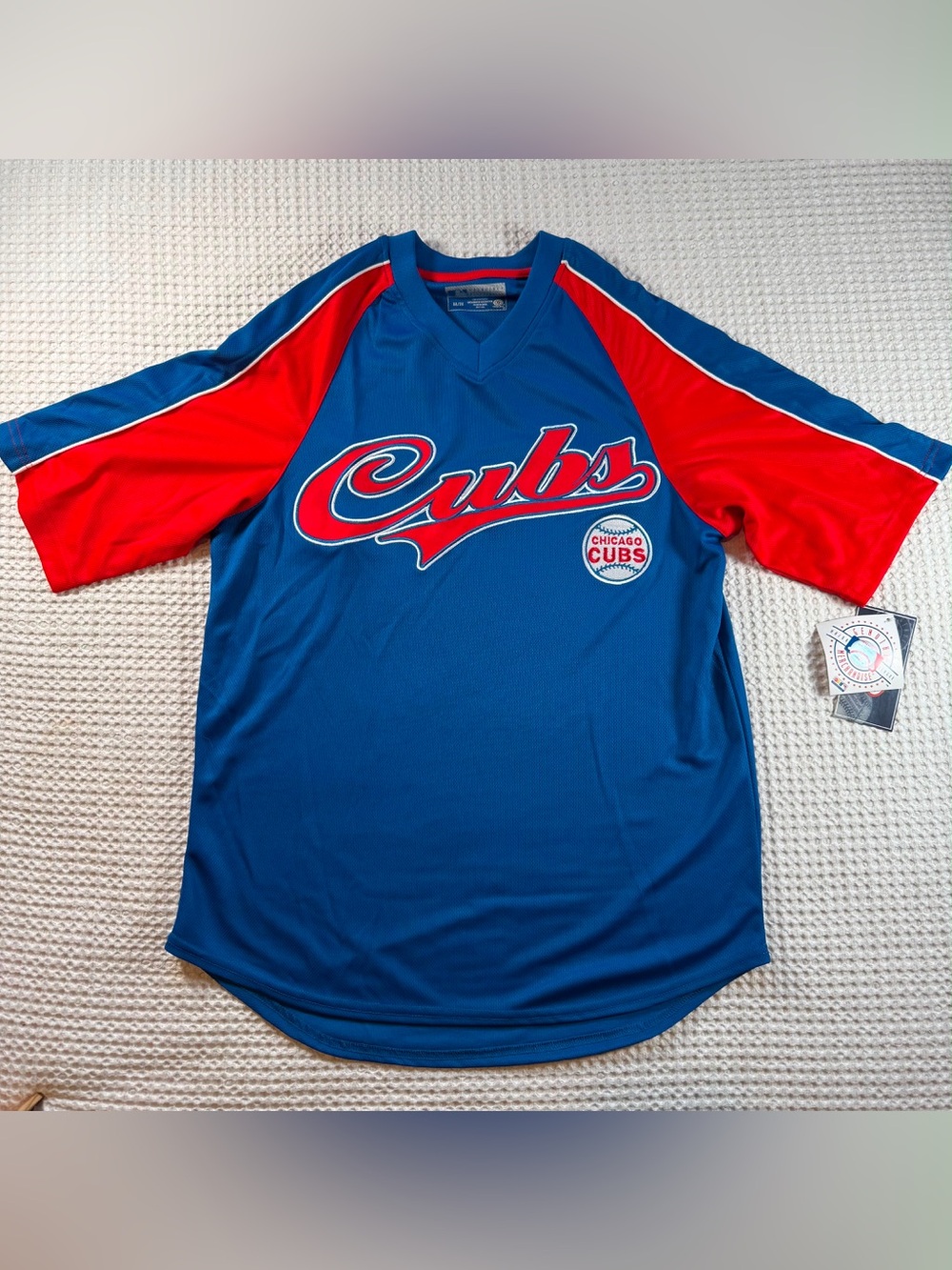 Chicago Cubs True Fan MLB Baseball Jersey Men’s Medium Blue Red NWT